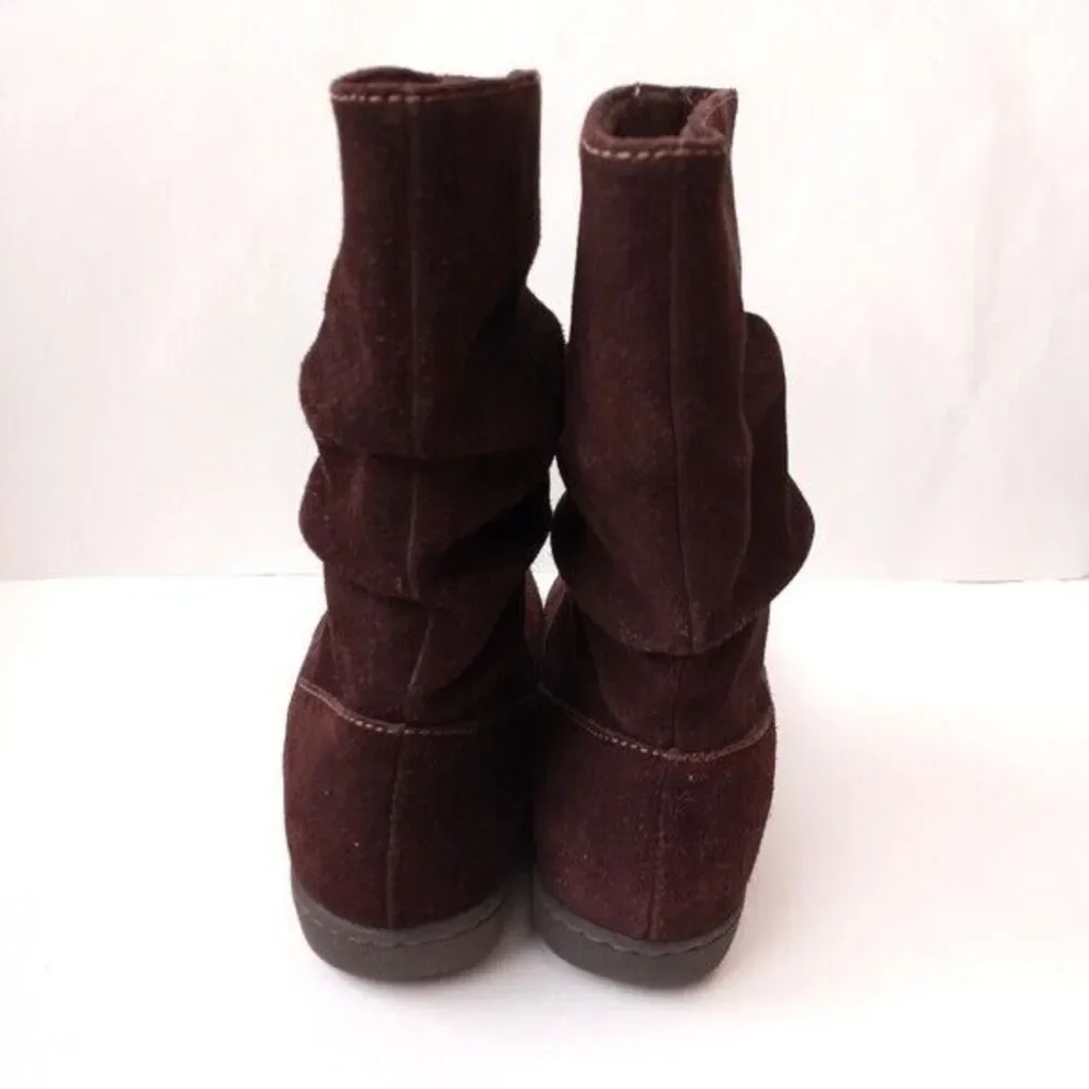 Bjorndal Jennifer Suede Boots Size 10 Women's Brown Leather Slouch Pull On - Picture 6 of 7